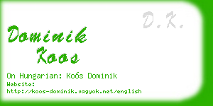 dominik koos business card
